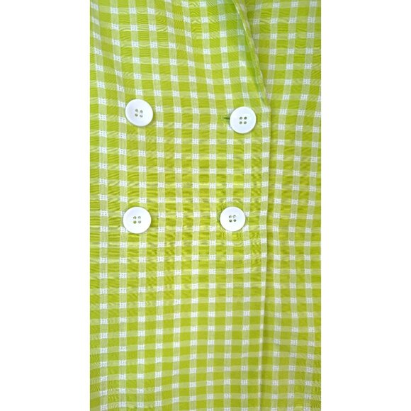 2/$35 Size 10 Green & White Gingham Checkered Dress & Blazer Set Urban Threads - Picture 7 of 16